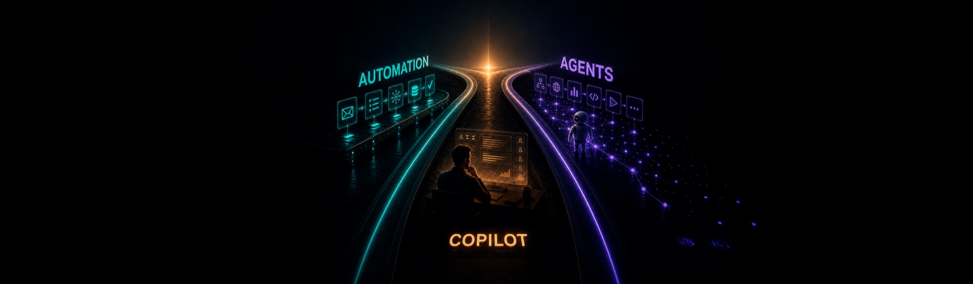 AI agents vs copilots vs automations: a C-level decision framework for 2026
